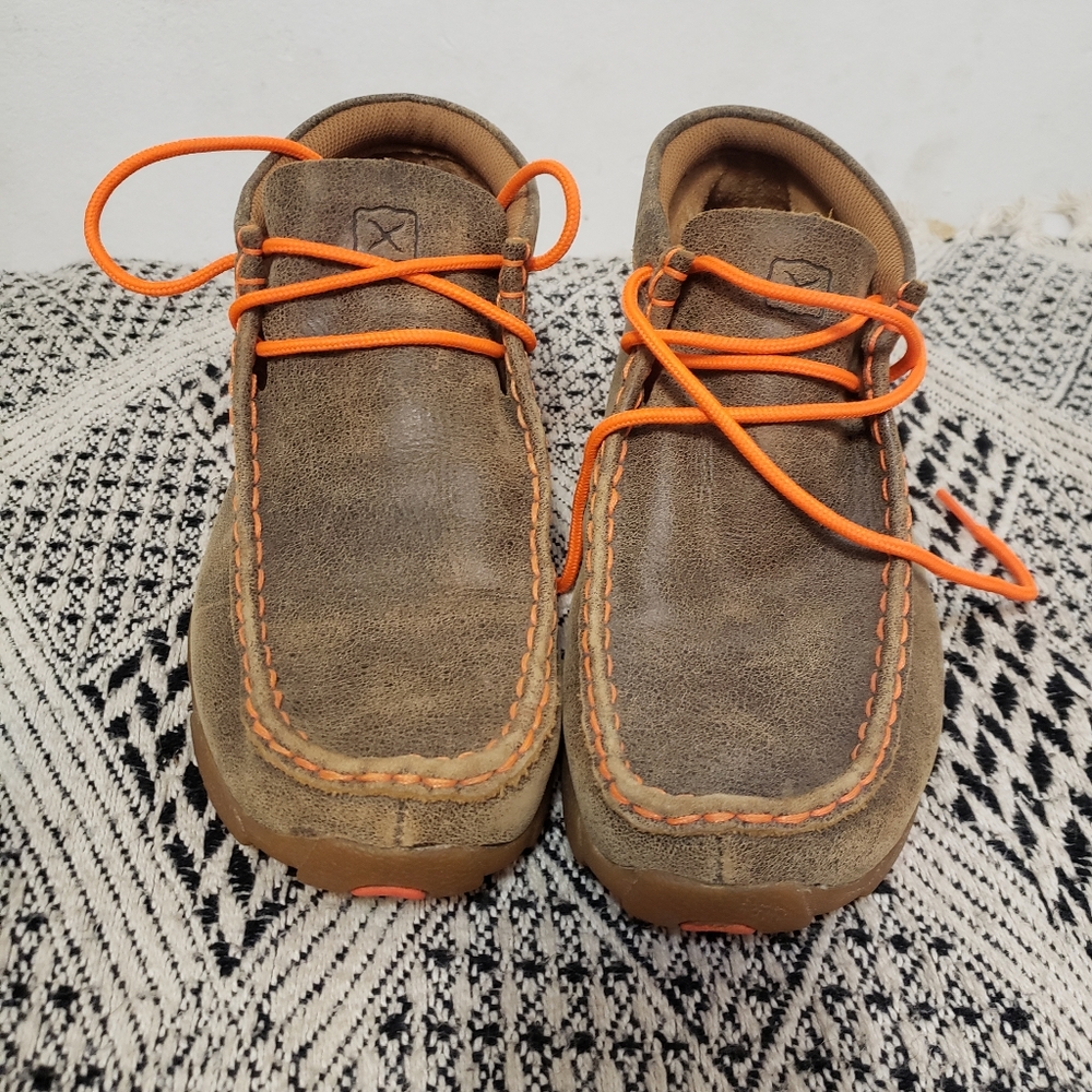 Twisted X Men's Neon Orange Driving Moccasin